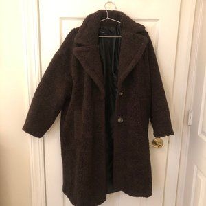 Zara Oversized Brown Wooly Winter Jacket